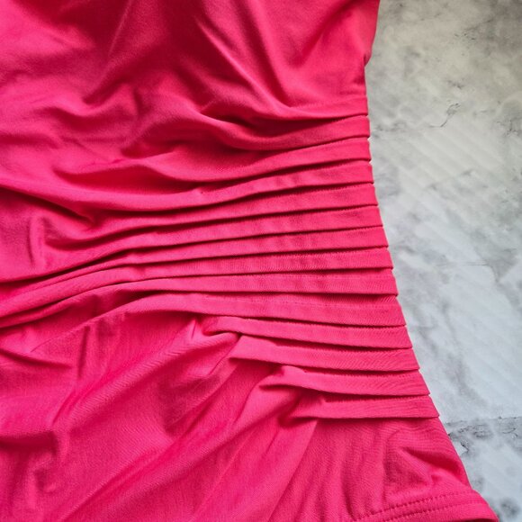 Calvin Klein Ruched Panel One Piece Swimsuit Women's Size 10 - Picture 4 of 9